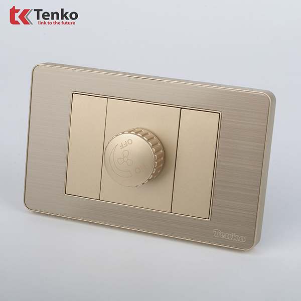 Chiết Áp Quạt Âm Tường  Mặt Kim Loại TK-C7G-086
