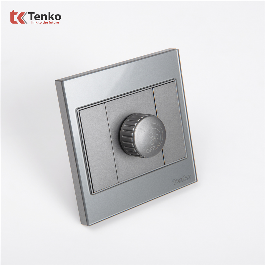 Chiết Áp Quạt Mặt Kính Cường Lực Tenko TK-V18-086