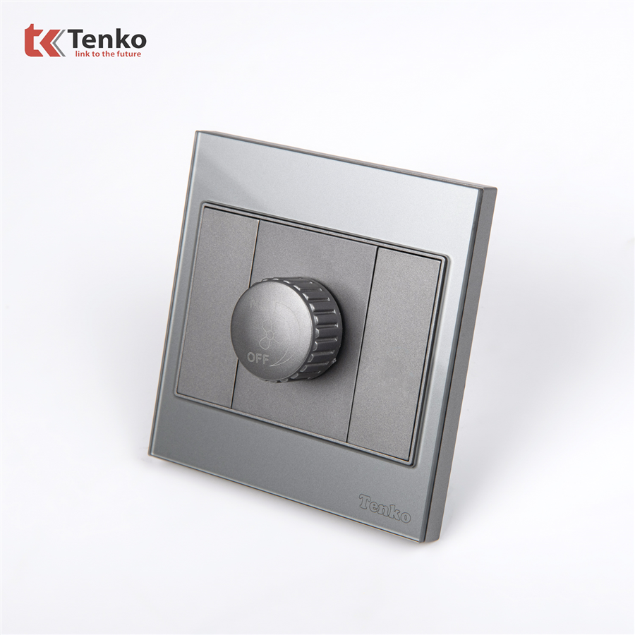 Chiết Áp Quạt Mặt Kính Cường Lực Tenko TK-V18-086