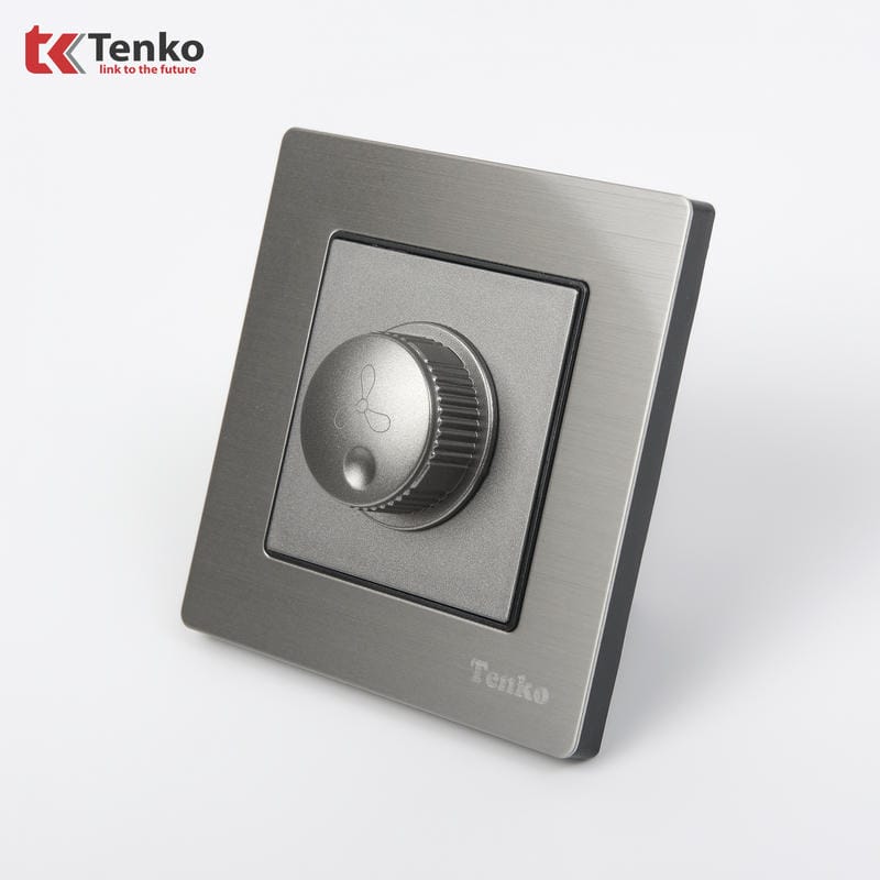 Chiết Áp Quạt Mặt Vân Hợp Kim F71B-62 Xám Bóng