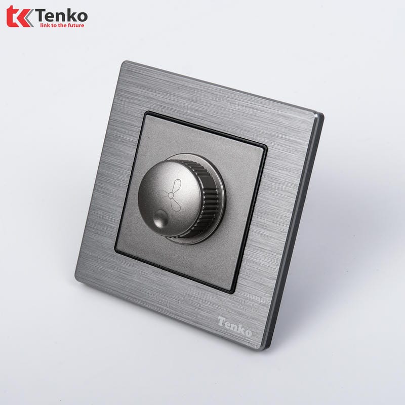 Chiết Áp Quạt Mặt Vân Hợp Kim F71B-62 Xám Xước