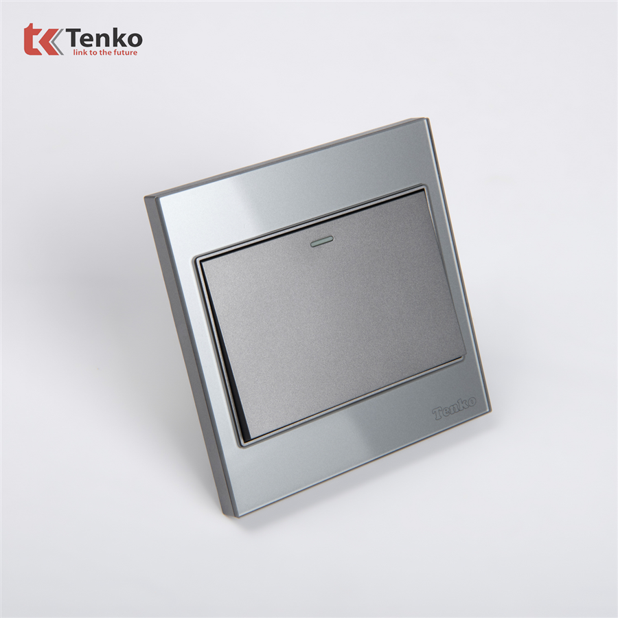 Công Tắc 1 Nút Mặt Kính Cường Lực Tenko TK-V18-01