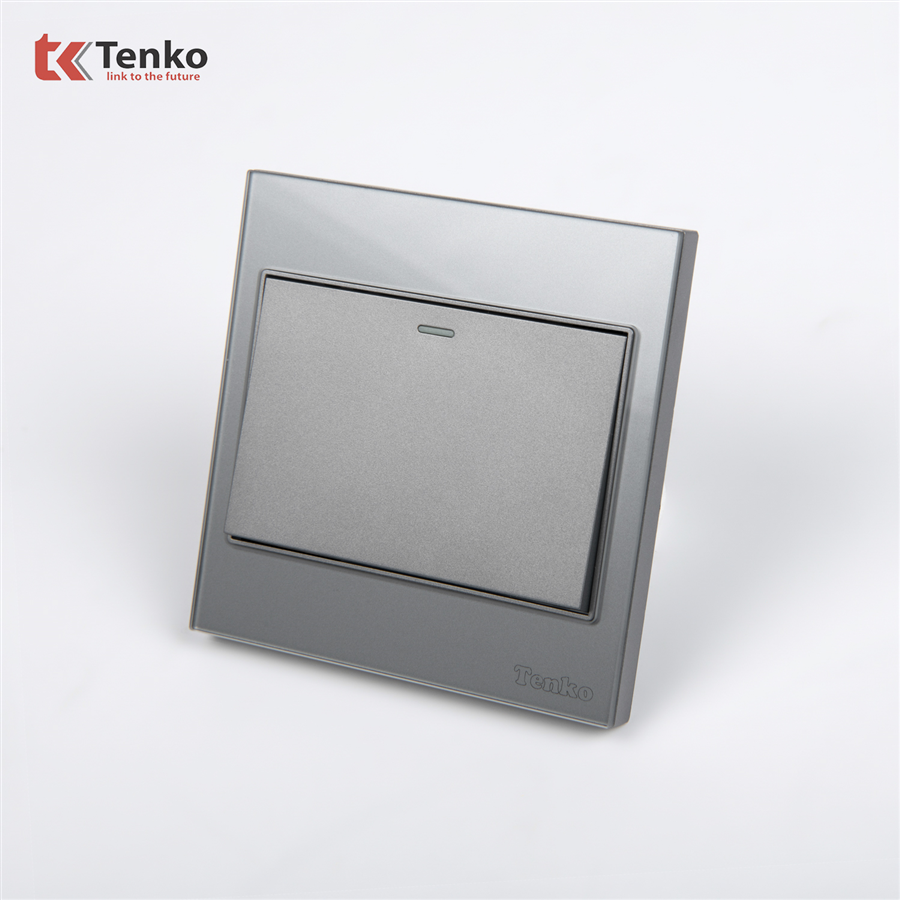 Công Tắc 1 Nút Mặt Kính Cường Lực Tenko TK-V18-01