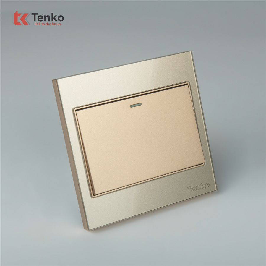 Công Tắc 1 Nút Mặt Kính Cường Lực Tenko TK-V18-01
