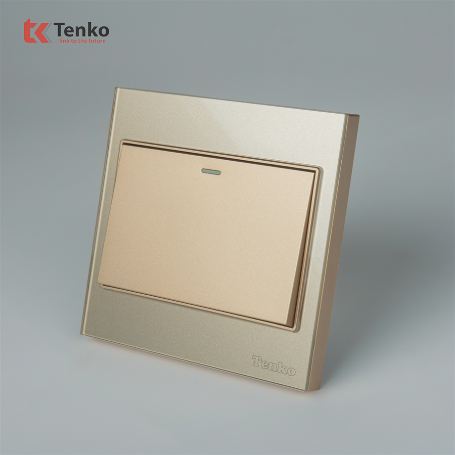 Công Tắc 1 Nút Mặt Kính Cường Lực Tenko TK-V18-01