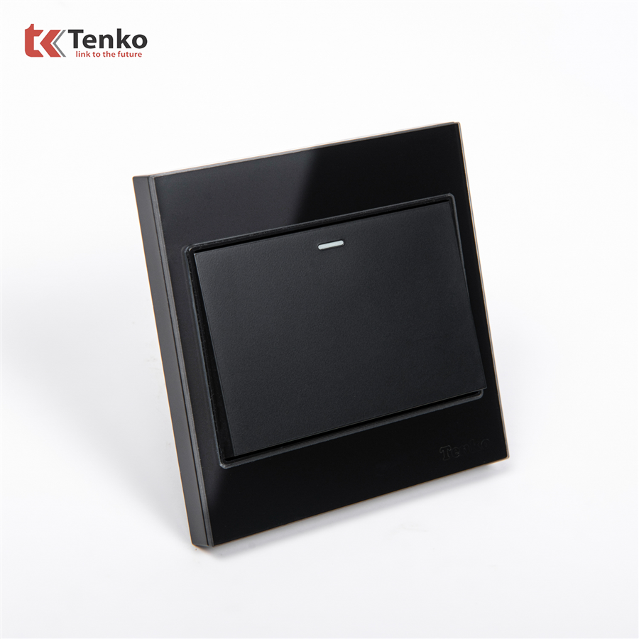 Công Tắc 1 Nút Mặt Kính Cường Lực Tenko TK-V18-01