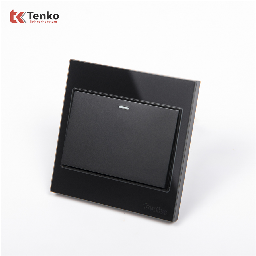 Công Tắc 1 Nút Mặt Kính Cường Lực Tenko TK-V18-01