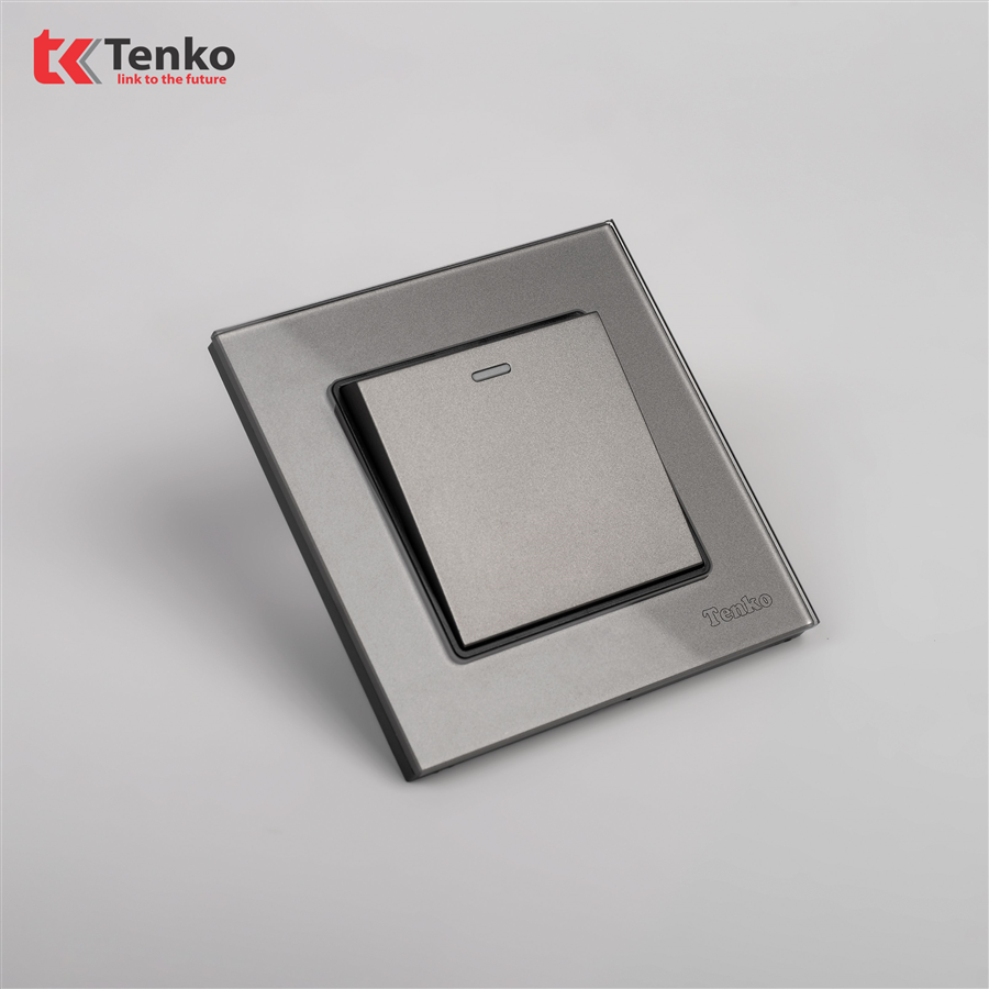 Công Tắc 1 Nút Mặt Kính Cường Lực TK-F71D-01
