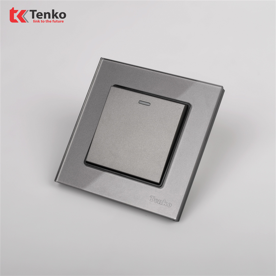 Công Tắc 1 Nút Mặt Kính Cường Lực TK-F71D-01