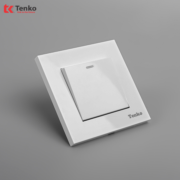 Công Tắc 1 Nút Mặt Nhựa Cao Cấp TT-01 Trắng