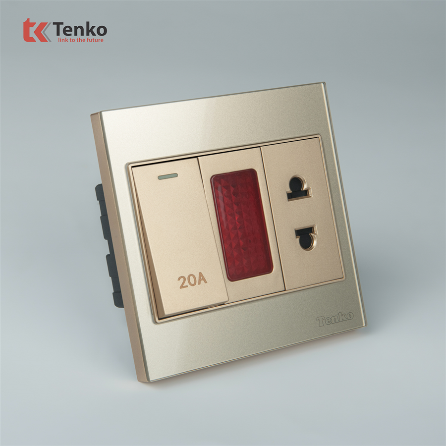 Công Tắc 20A Công Suất Cao Kèm Đèn Báo TK-V18-080