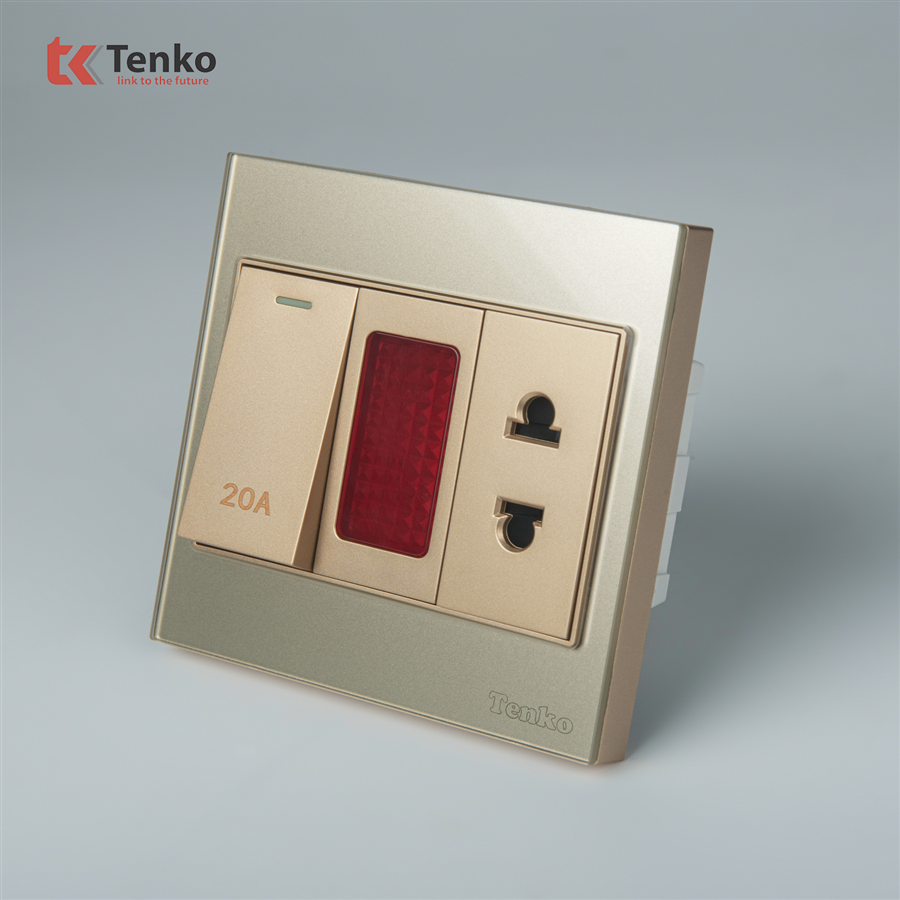 Công Tắc 20A Công Suất Cao Kèm Đèn Báo TK-V18-080