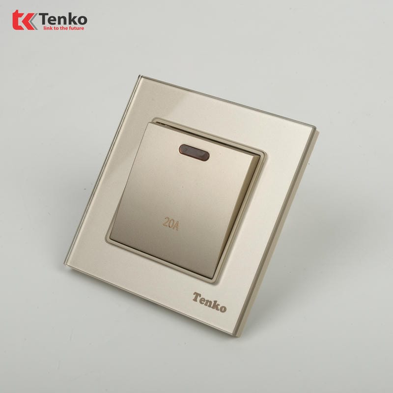 Công Tắc 20A Mặt Kính Cường Lực F71D-87 Vàng