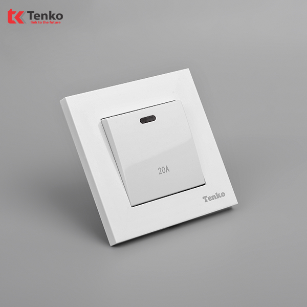 Công Tắc 20A Mặt Nhựa Cao Cấp TT-87 Trắng