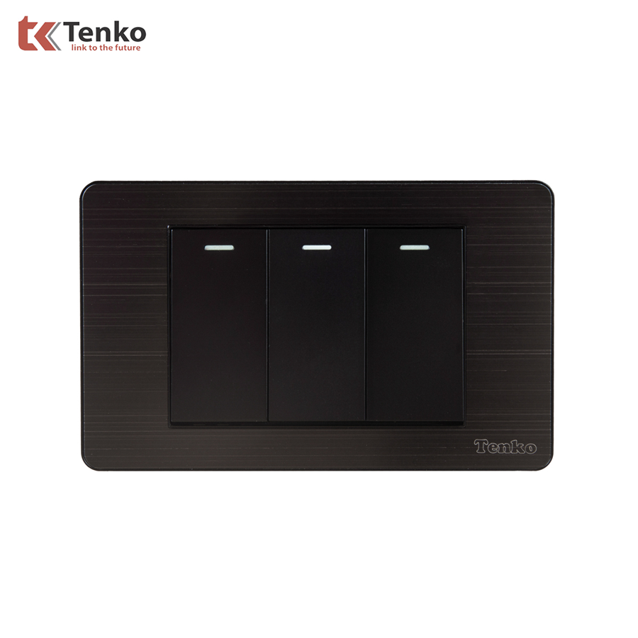 Công Tắc 3 Nút Mặt Hợp Kim Chính hãng TK-C7G-03