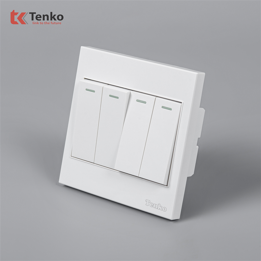 Công Tắc 4 Nút Nhựa ABS Tenko TK-V1-04