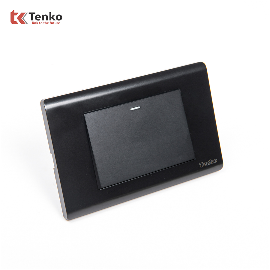Công Tắc Chống Cháy TENKO C25-01 Mặt Nhựa PC Đen