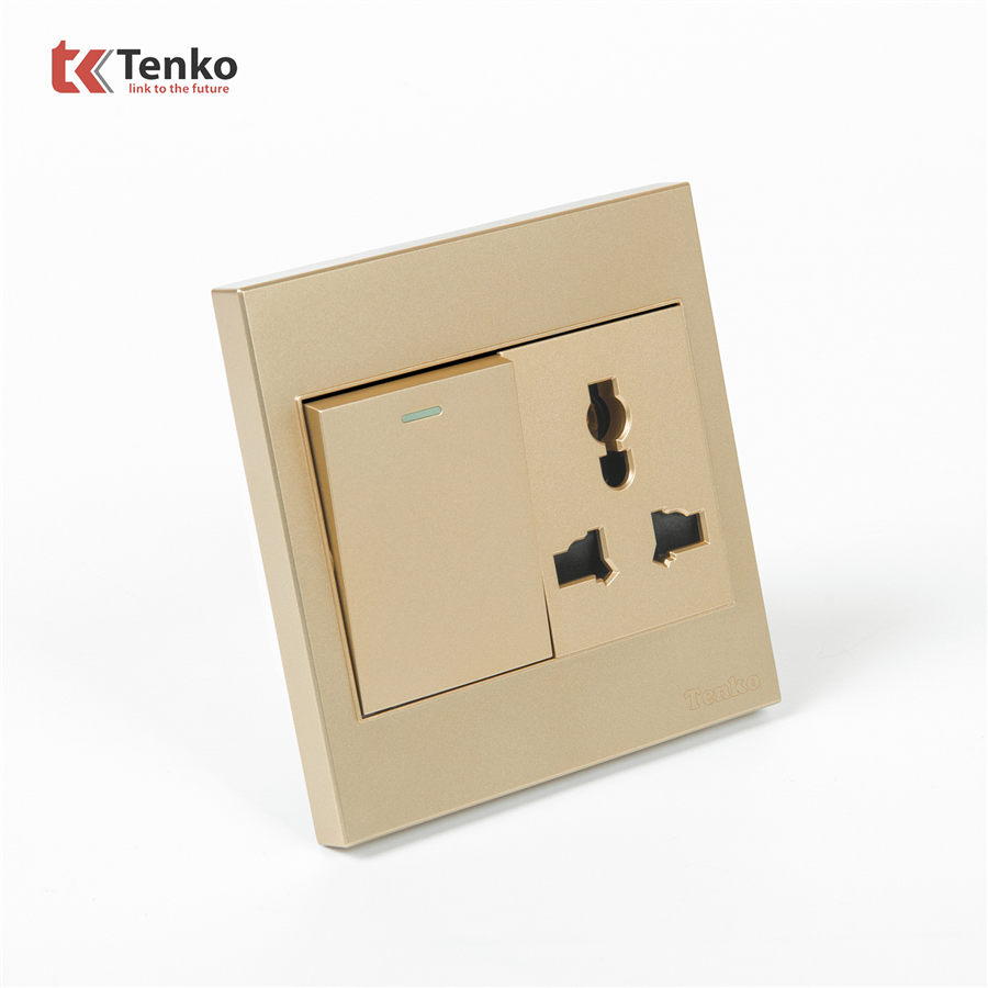 Công Tắc ,Ổ Cắm 3 Chấu Tenko TK-V1-039