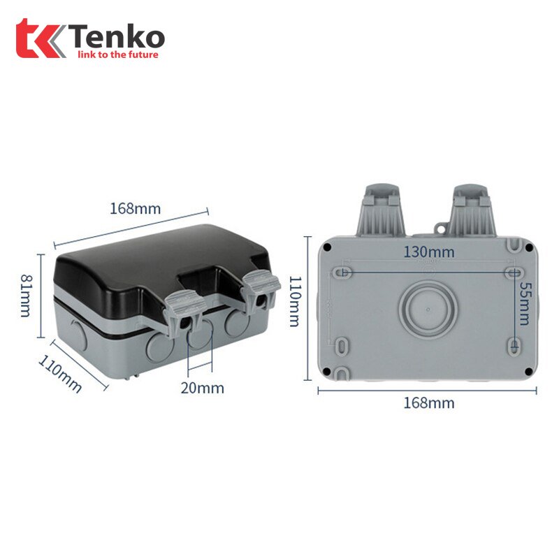 Hộp Che Nước Ổ Cắm Chữ Nhật - TK-IP66-HCN