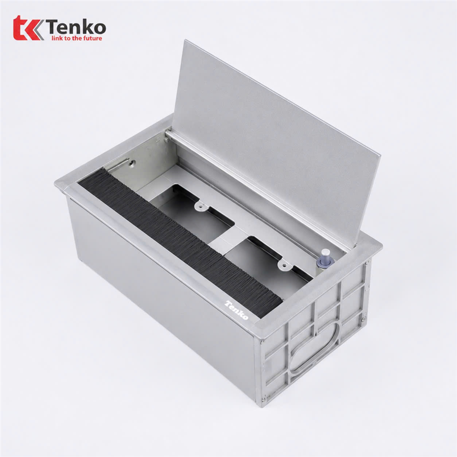 Hộp Điện Âm Bàn Họp 2 Module Ổ Cắm TK-AB2S Bạc