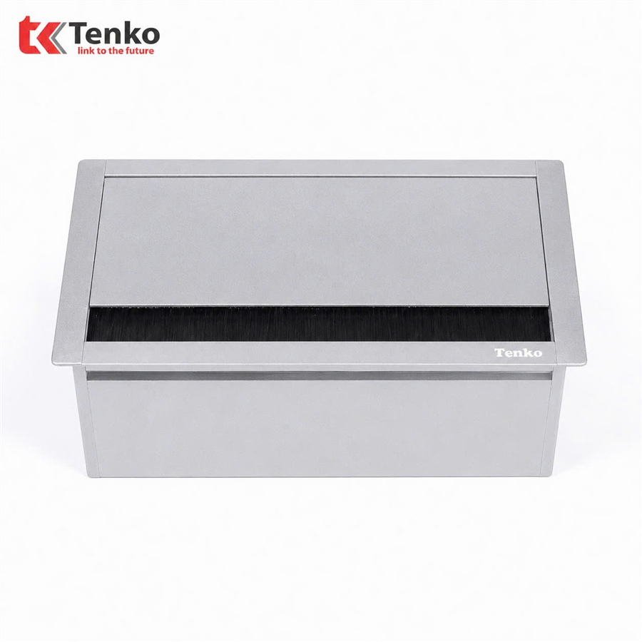 Hộp Điện Âm Bàn Họp 2 Module Ổ Cắm TK-AB2S Bạc