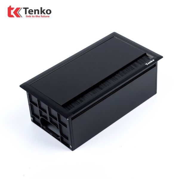Hộp Điện Âm Bàn Họp 2 Module Ổ Cắm TK-AB2S Đen