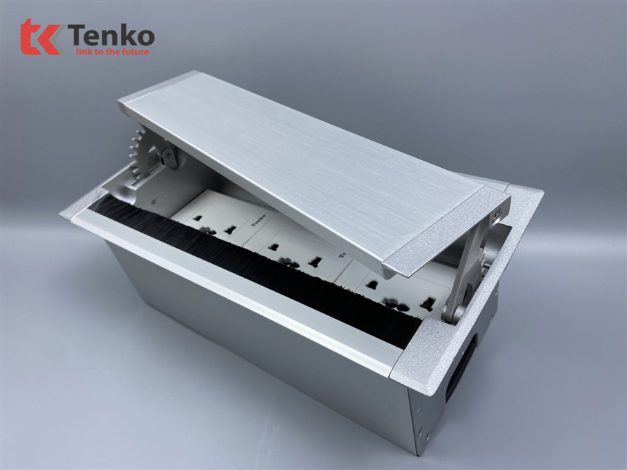 Hộp Điện Âm Bàn Mở 2 Chiều Tenko TK-HC3S-01 Bạc
