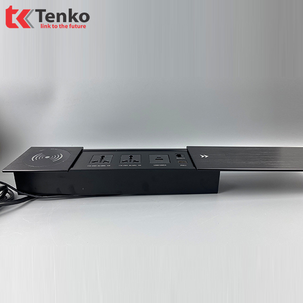 Hộp Điện Âm Bàn TK-BT01 Nắp Trượt Sạc Không Dây