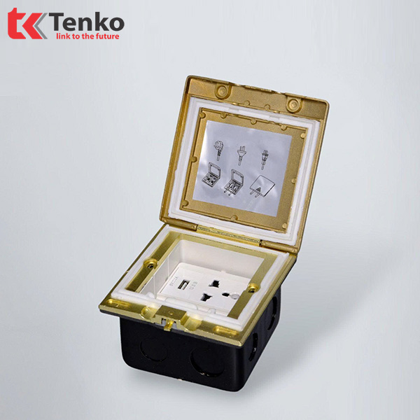 Hộp Điện Âm Sàn Chống Nước  Kèm Sạc USB TK-J06-24