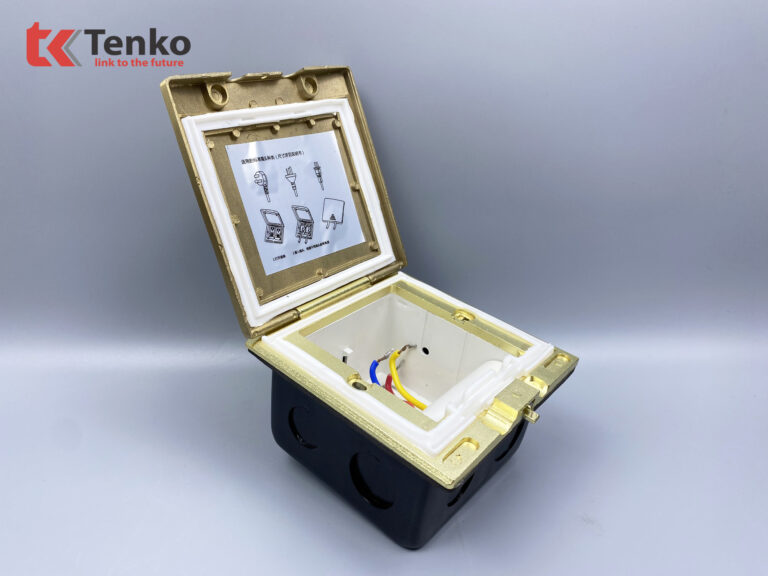 Hộp Điện Âm Sàn Chống Nước Tenko TK-J06 Màu Vàng