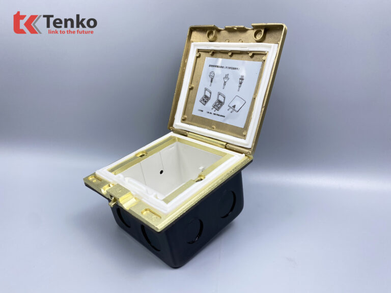 Hộp Điện Âm Sàn Chống Nước Tenko TK-J06 Màu Vàng