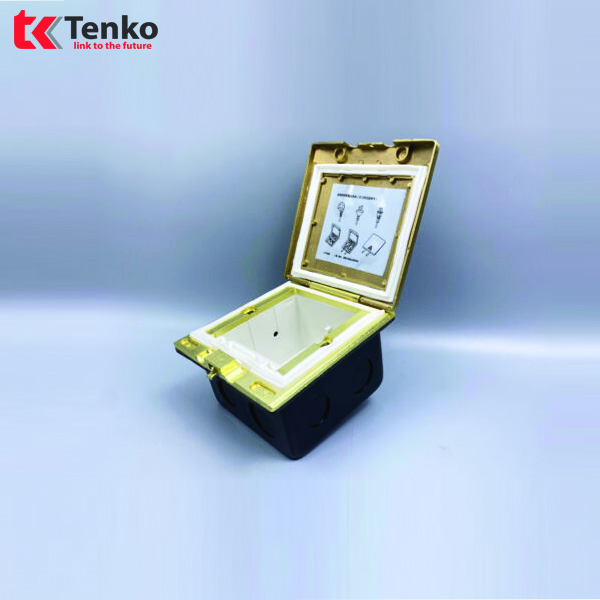 Hộp Điện Âm Sàn Chống Nước Tenko TK-J06 Màu Vàng