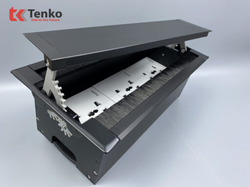 Hộp Nhôm Âm Bàn Mở 2 Chiều TK-HC3S-01 Đen