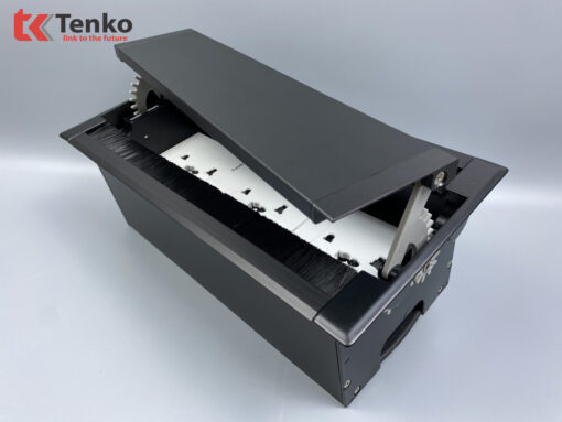 Hộp Nhôm Âm Bàn Mở 2 Chiều TK-HC3S-01 Đen