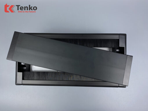 Hộp Nhôm Âm Bàn Mở 2 Chiều TK-HC3S-01 Đen