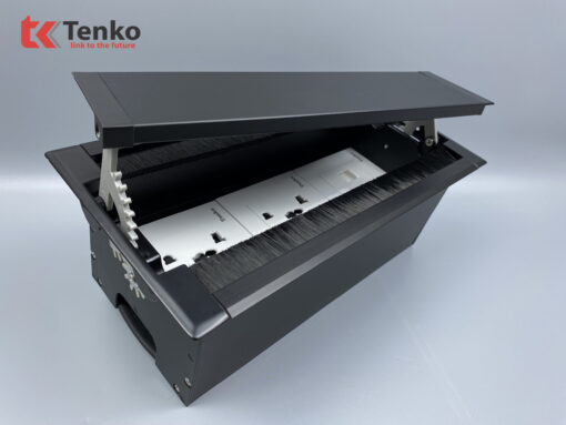 Hộp Nhôm Âm Bàn Mở 2 Chiều TK-HC3S-04 Đen
