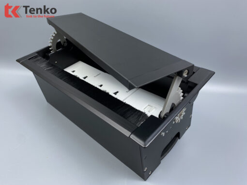 Hộp Nhôm Âm Bàn Mở 2 Chiều TK-HC3S-04 Đen