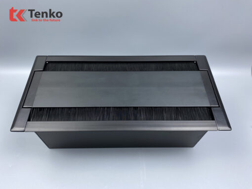 Hộp Nhôm Âm Bàn Mở 2 Chiều TK-HC3S-04 Đen