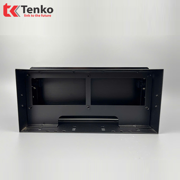 Hộp Ổ Cắm Âm Bàn Hợp Kim Nhôm Tenko TK-D4S Đen