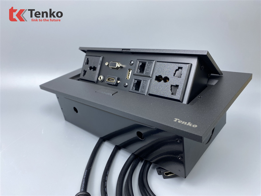 Hộp Ổ Cắm Điện Âm Bàn Họp Tenko TK-AS02DN