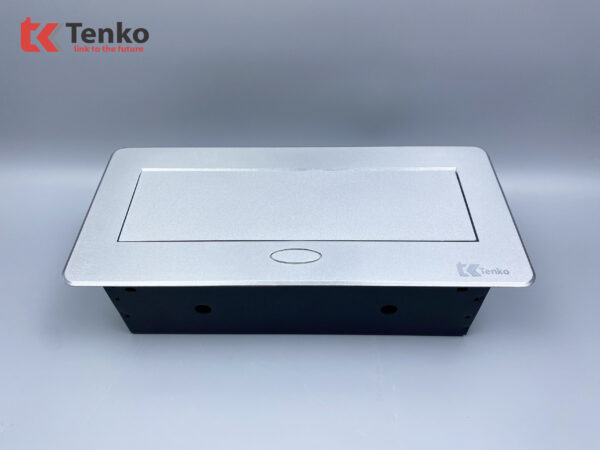 Hộp Ổ Cắm Điện Âm Bàn Họp Tenko TK-AS04DN Màu Bạc