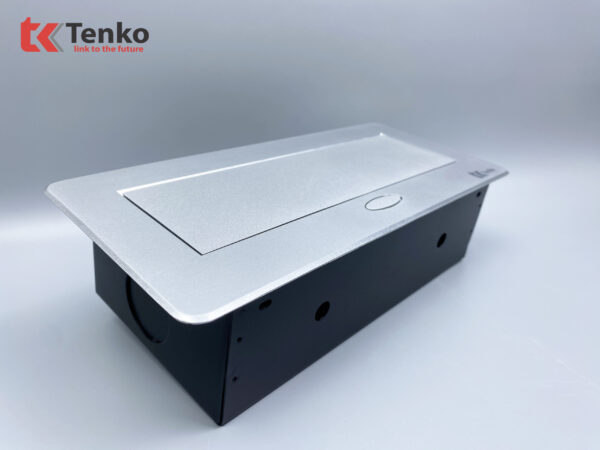 Hộp Ổ Cắm Điện Âm Bàn Họp Tenko TK-AS04DN Màu Bạc