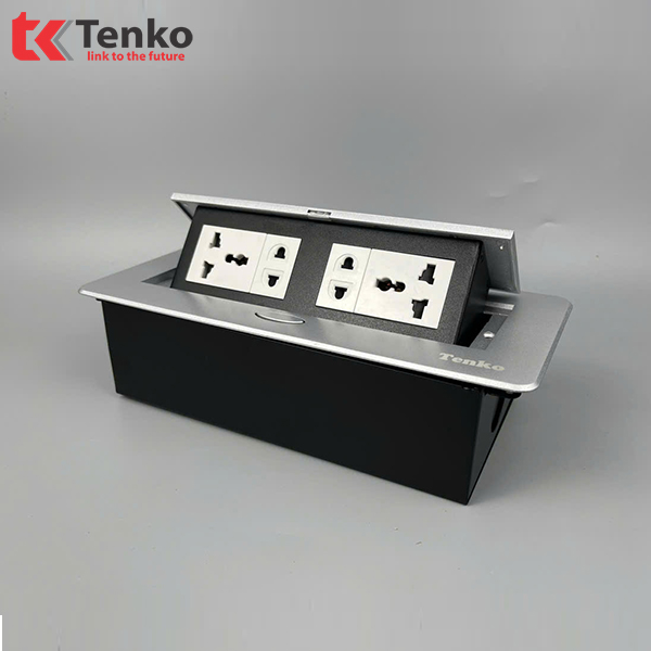 Hộp Ổ Cắm Điện Âm Bàn Họp  TK-AS06DN-02