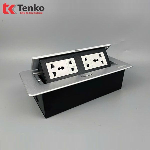 Hộp Ổ Cắm Điện Âm Bàn Họp  TK-AS06DN-02