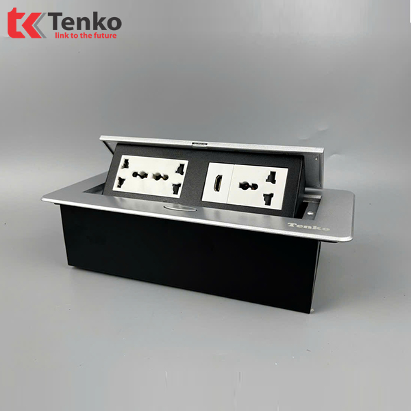 Hộp Ổ Cắm Điện Âm Bàn Họp TK-AS06DN-03