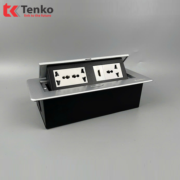 Hộp Ổ Cắm Điện Âm Bàn Họp TK-AS06DN-03