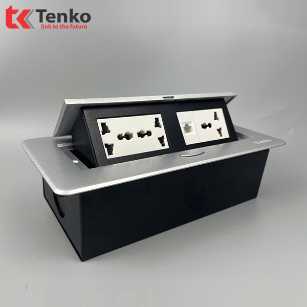 Hộp Ổ Cắm Điện Âm Bàn Họp TK-AS06DN-04