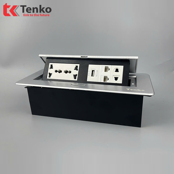 Hộp Ổ Cắm Điện Âm Bàn Họp TK-AS06DN-05