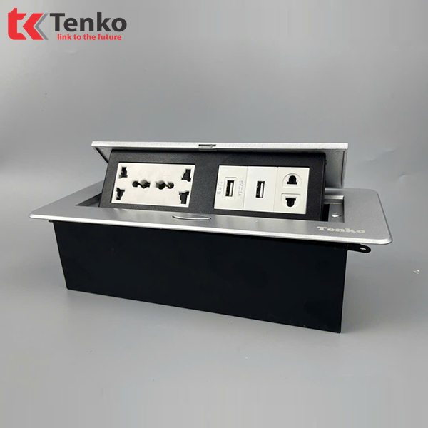 Hộp Ổ Cắm Điện Âm Bàn Họp TK-AS06DN-06