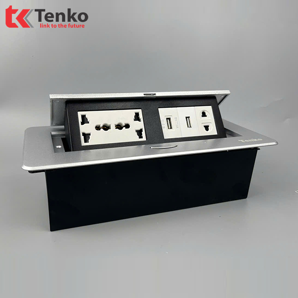 Hộp Ổ Cắm Điện Âm Bàn Họp TK-AS06DN-06
